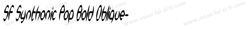 SF Synthonic Pop Bold Oblique字体转换